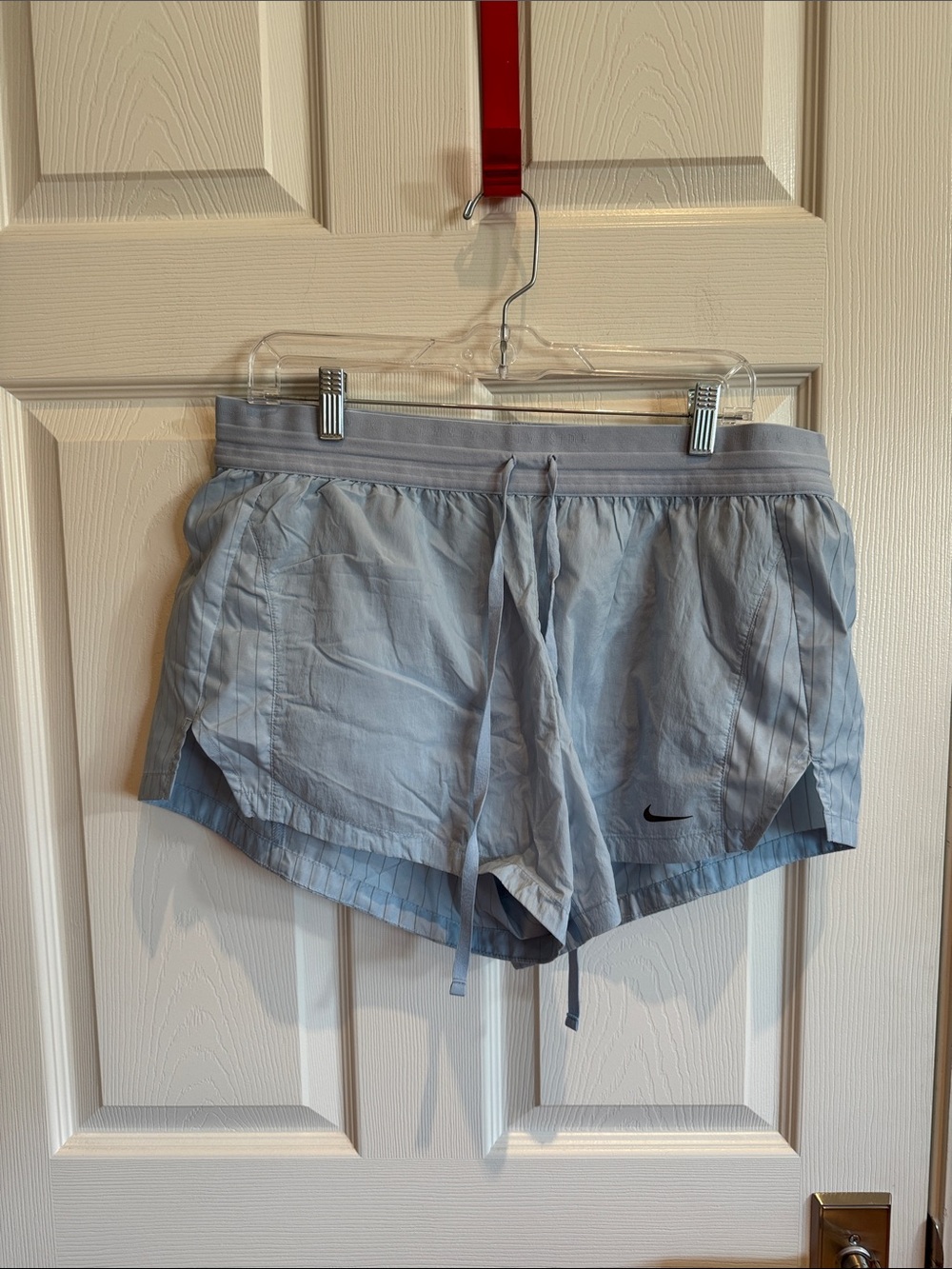 Nike Women's Light Blue Athletic Shorts with Drawstring. Never worn.